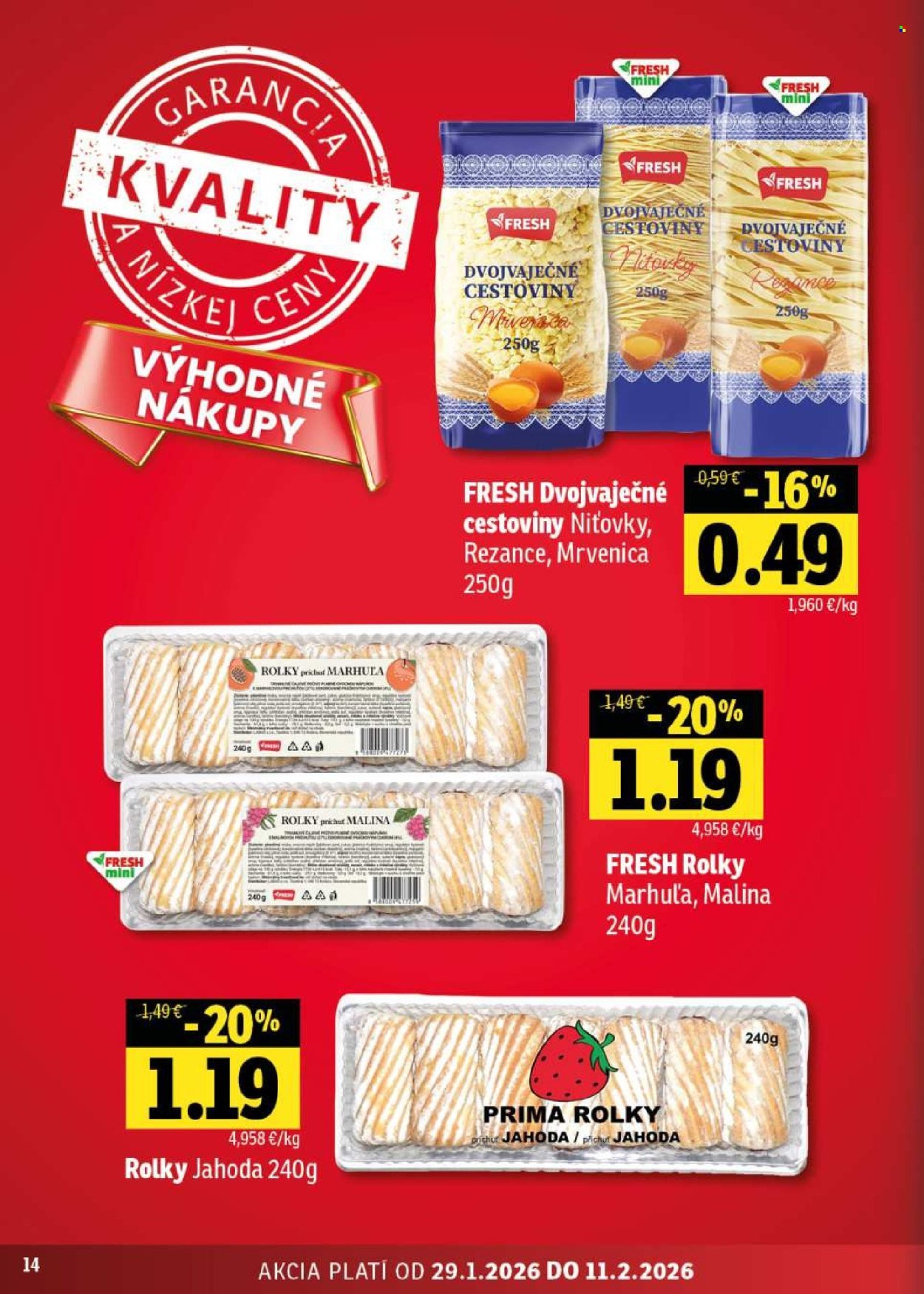 FRESH leták - Stredné a západné Slovensko (2026-01-29 - 2026-02-11) | 14