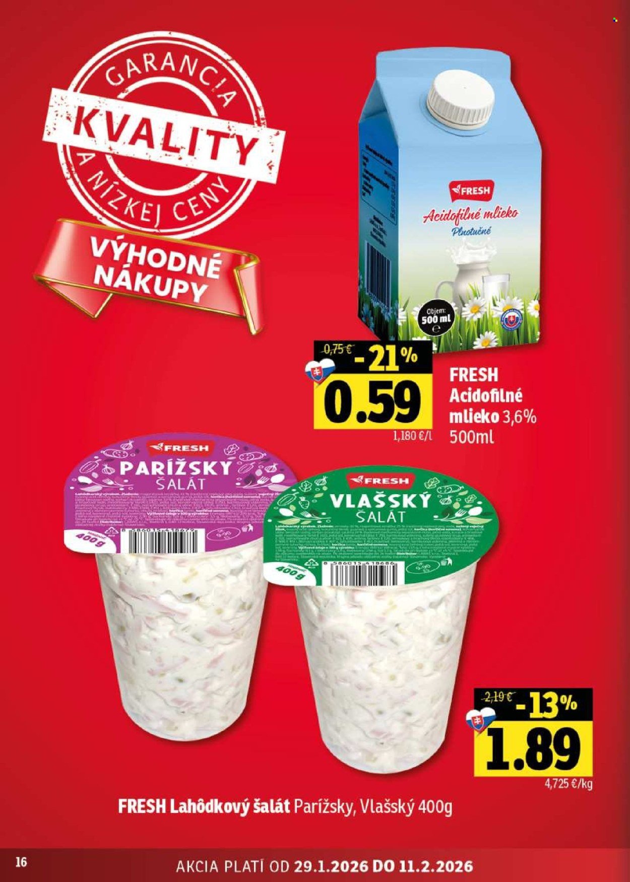 FRESH leták - Stredné a západné Slovensko (2026-01-29 - 2026-02-11) | 16