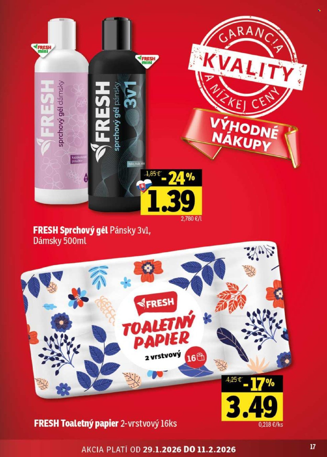 FRESH leták - Stredné a západné Slovensko (2026-01-29 - 2026-02-11) | 17