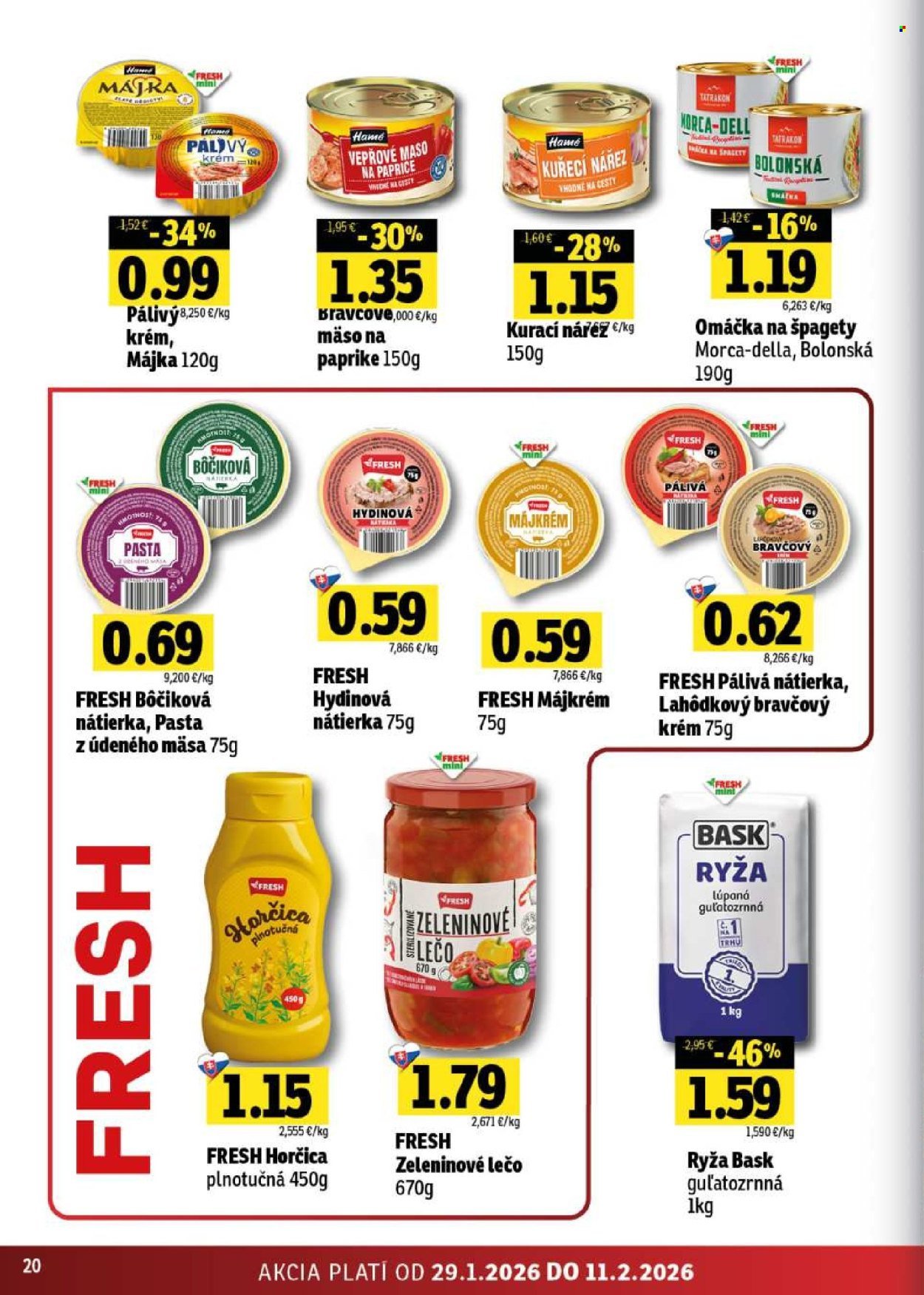 FRESH leták - Stredné a západné Slovensko (2026-01-29 - 2026-02-11) | 20
