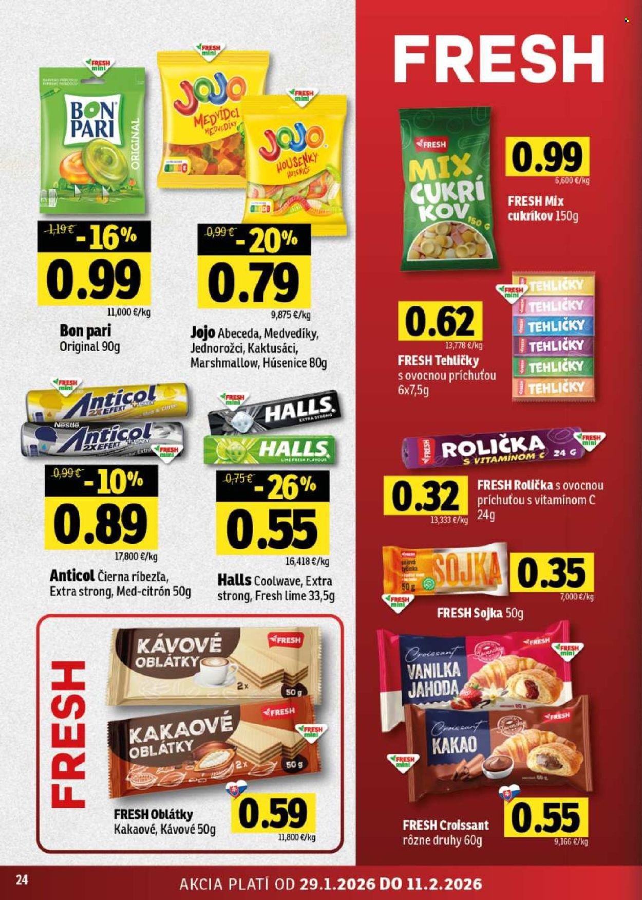 FRESH leták - Stredné a západné Slovensko (2026-01-29 - 2026-02-11) | 24