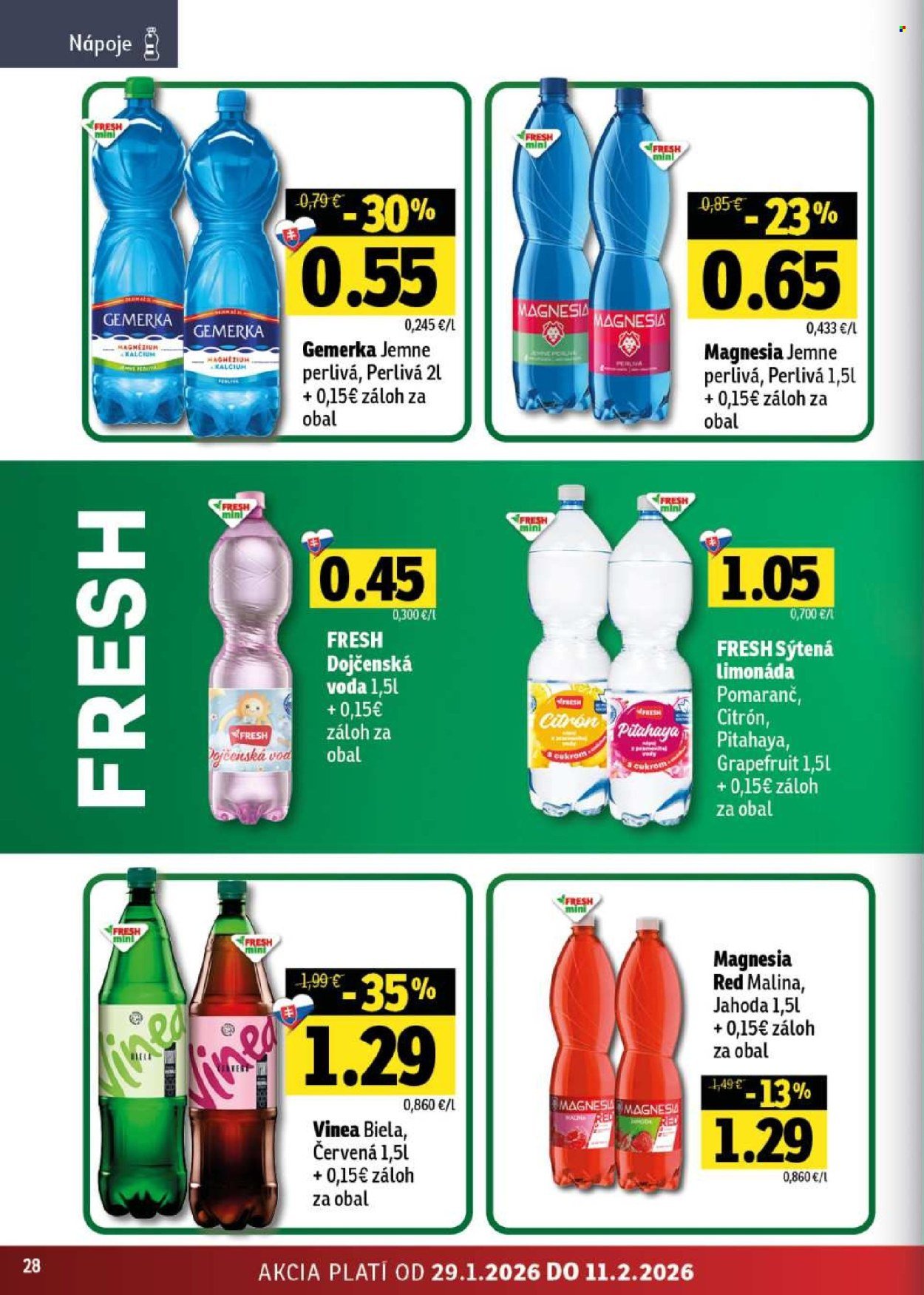 FRESH leták - Stredné a západné Slovensko (2026-01-29 - 2026-02-11) | 28