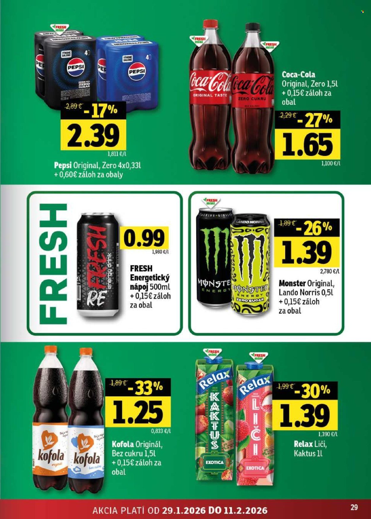 FRESH leták - Stredné a západné Slovensko (2026-01-29 - 2026-02-11) | 29