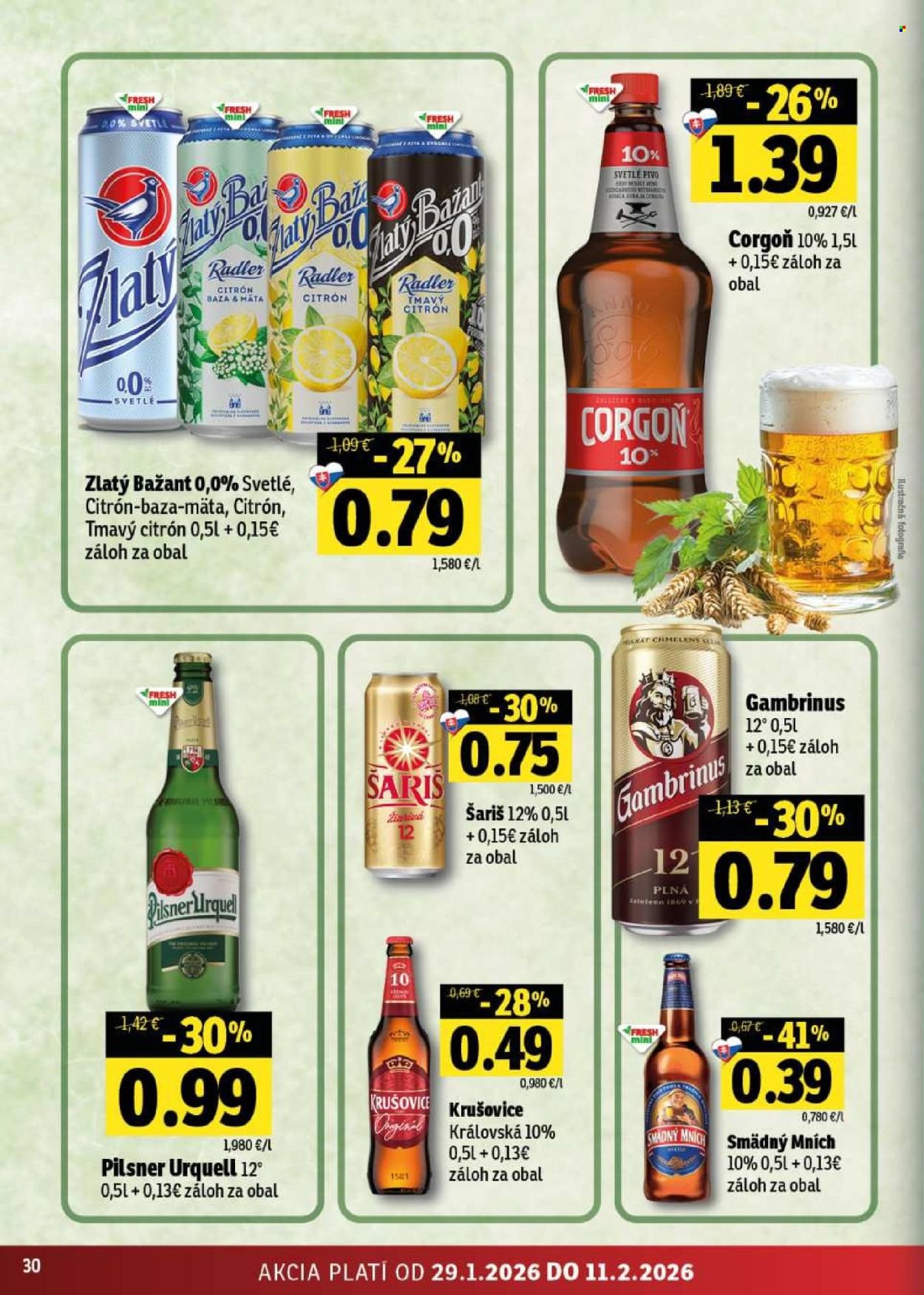 FRESH leták - Stredné a západné Slovensko (2026-01-29 - 2026-02-11) | 30