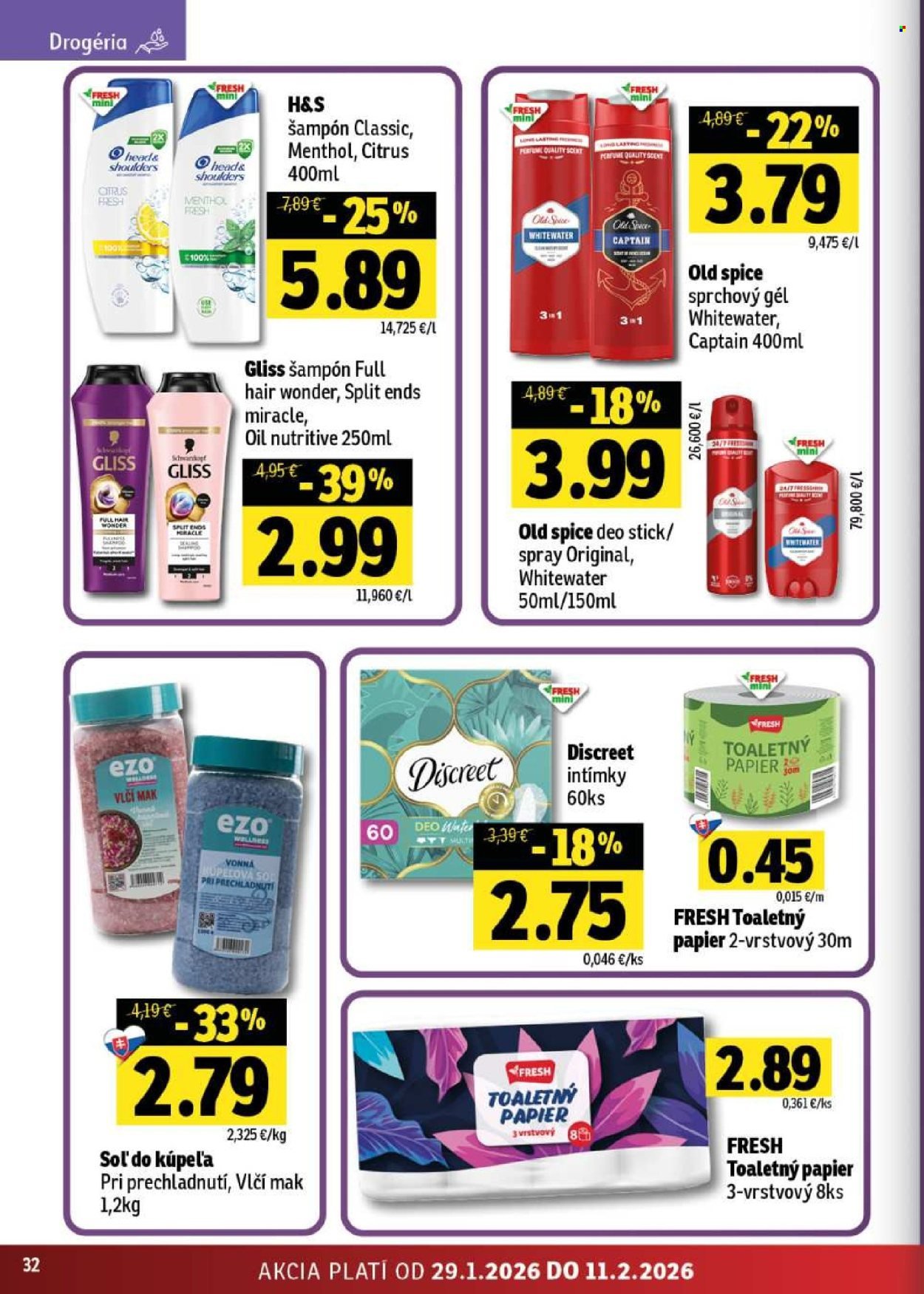 FRESH leták - Stredné a západné Slovensko (2026-01-29 - 2026-02-11) | 32