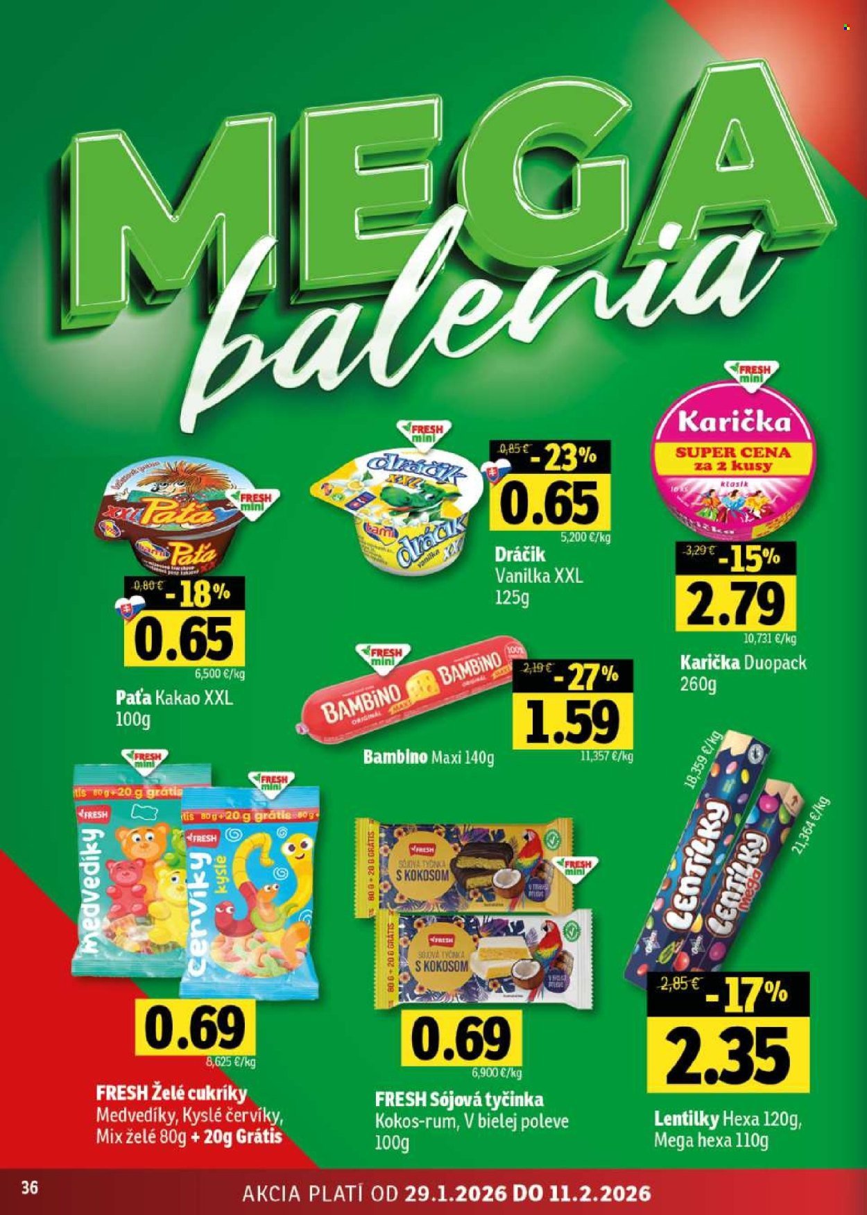 FRESH leták - Stredné a západné Slovensko (2026-01-29 - 2026-02-11) | 36