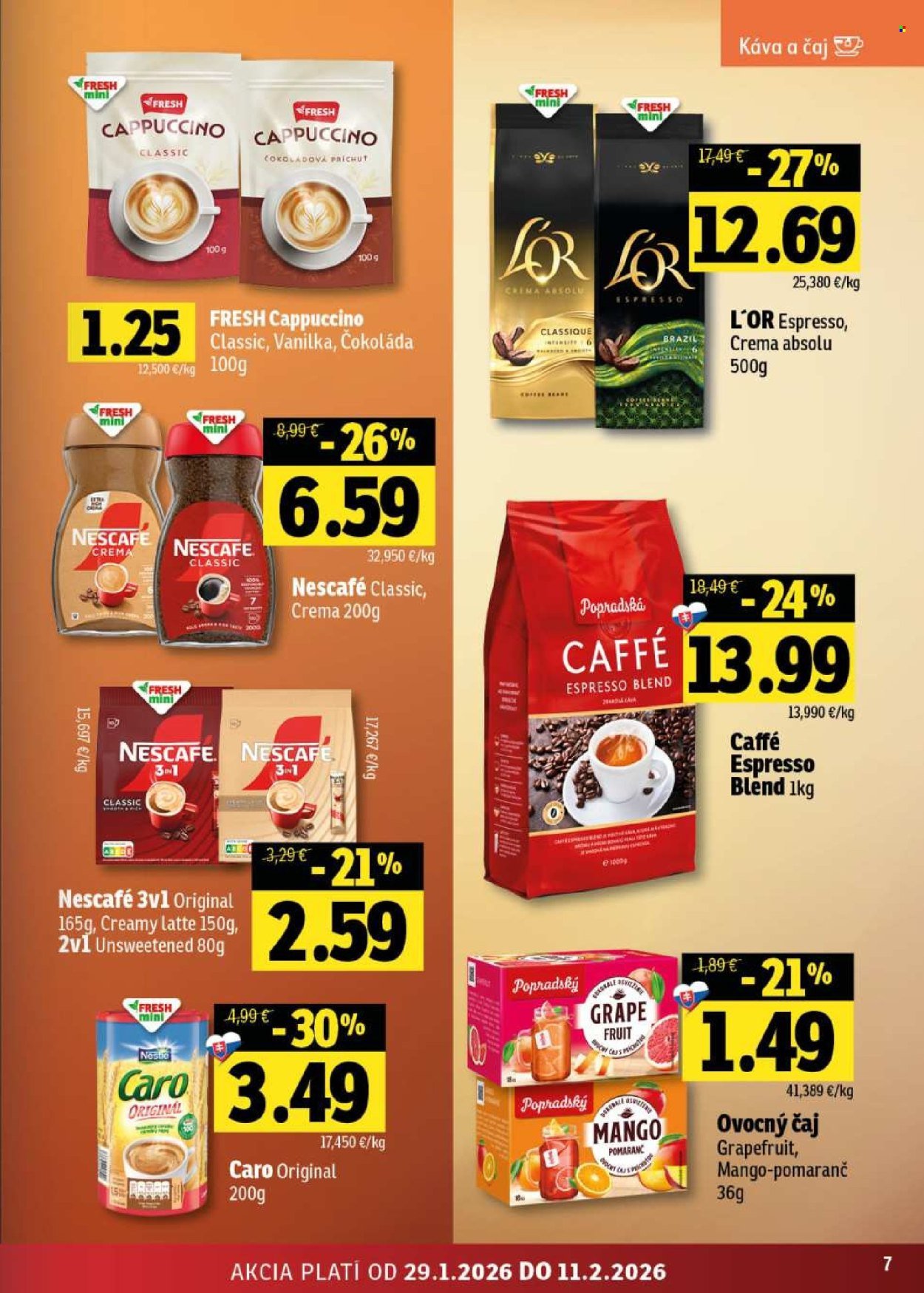 FRESH leták - Stredné a západné Slovensko (2026-01-29 - 2026-02-11) | 7