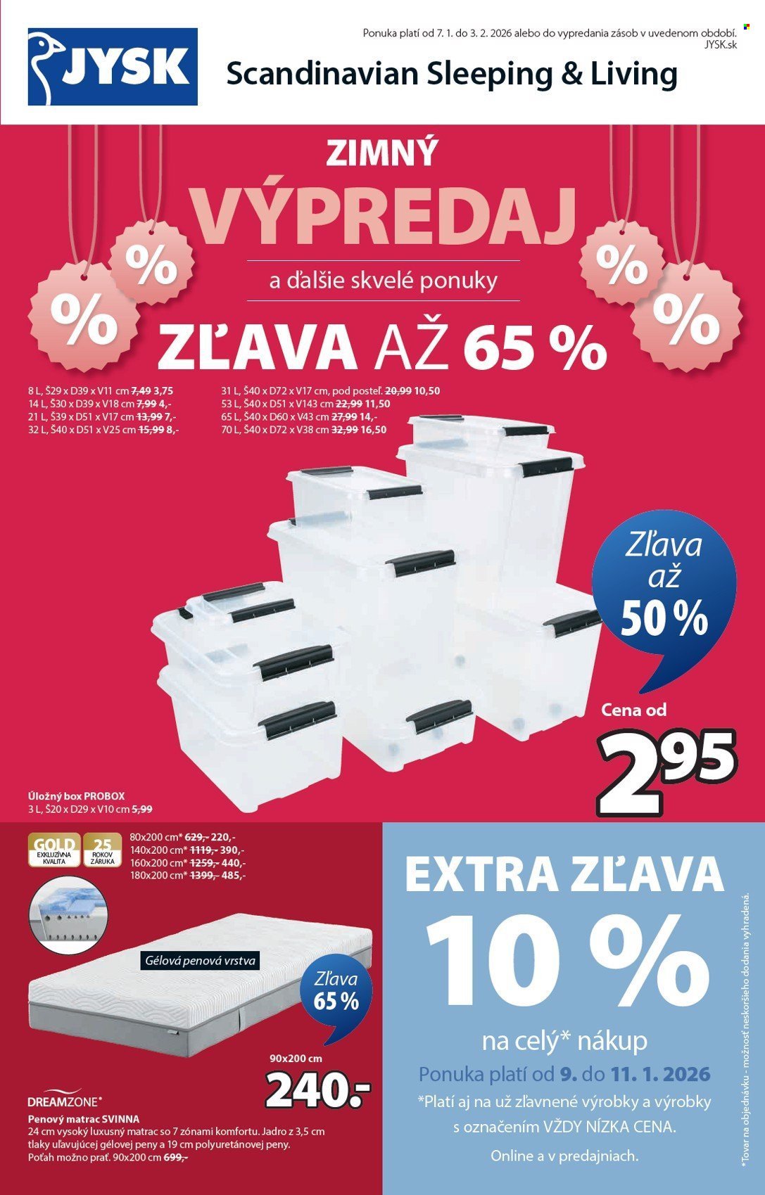 JYSK leták - Od stredy 7.1.2026 (2026-01-07 - 2026-02-03) | 2