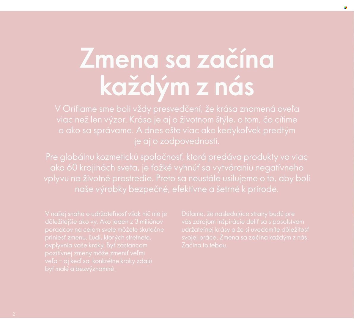 ORIFLAME leták - Udržateľnosť (2023-01-22) | 2