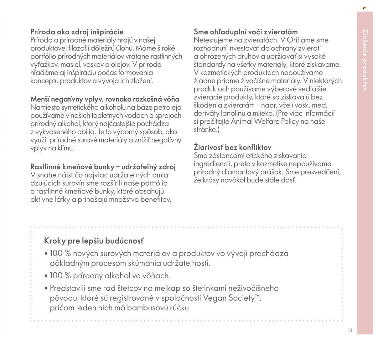 ORIFLAME leták - Udržateľnosť (2023-01-22) | 13