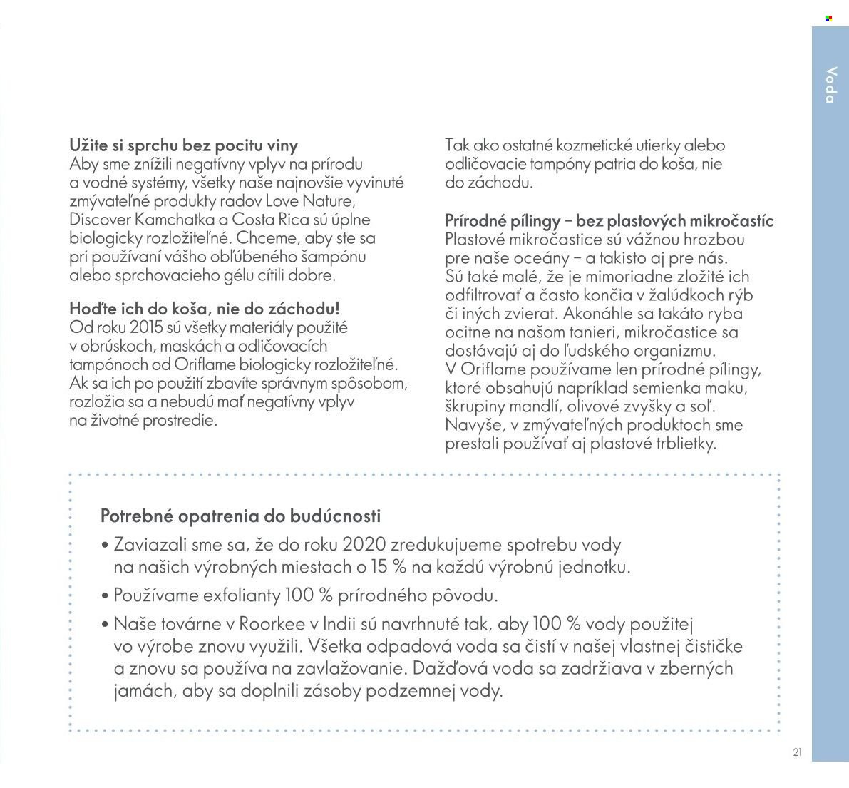 ORIFLAME leták - Udržateľnosť (2023-01-22) | 21
