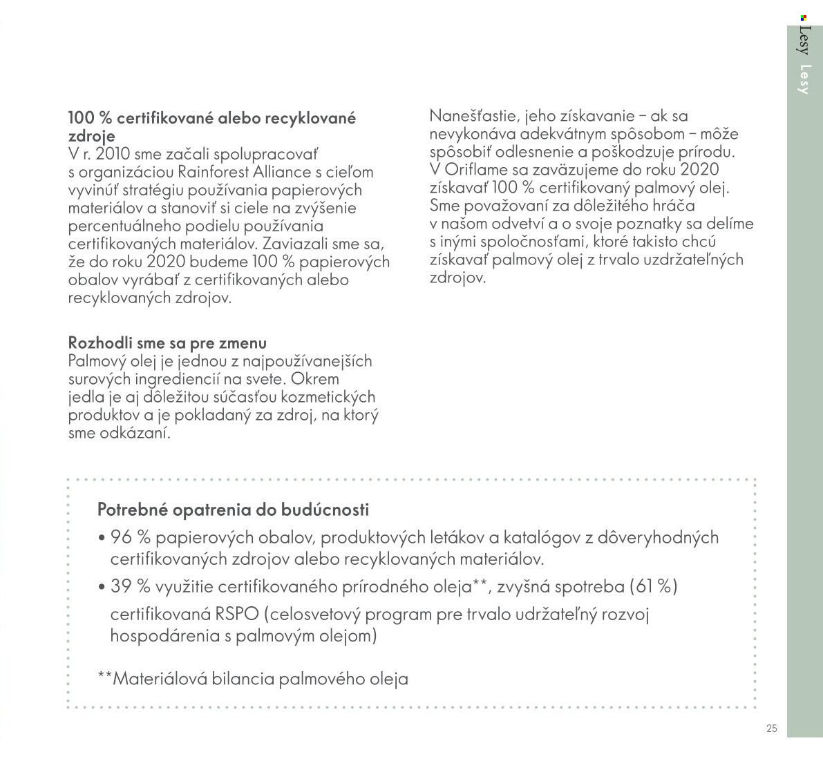 ORIFLAME leták - Udržateľnosť (2023-01-22) | 25