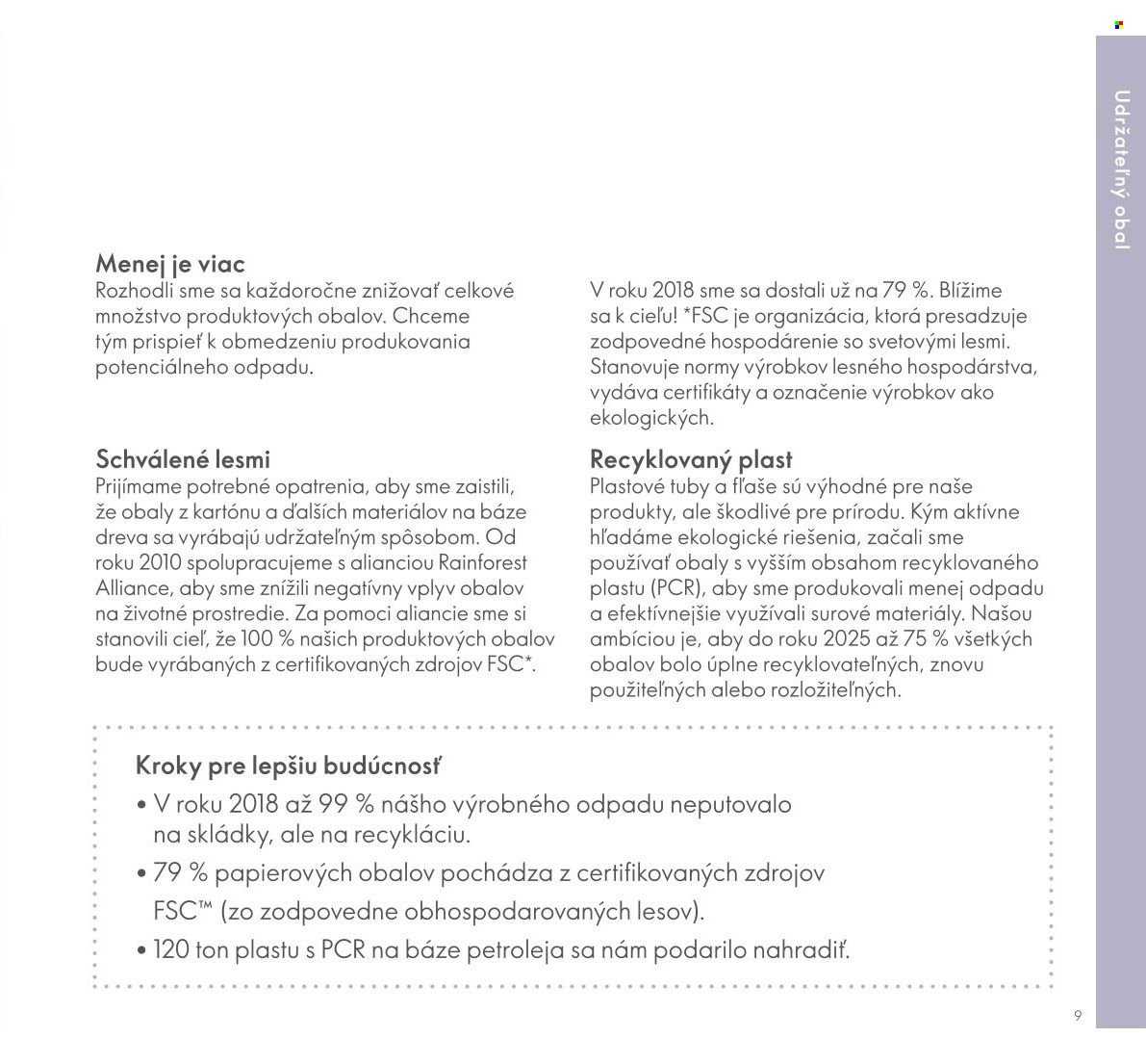 ORIFLAME leták - Udržateľnosť (2023-01-22) | 9