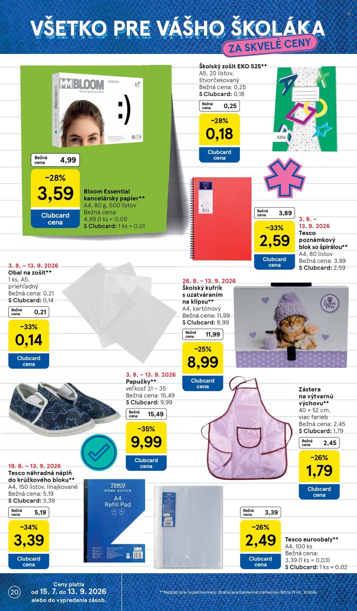 TESCO leták - Od stredy 2.9.2026