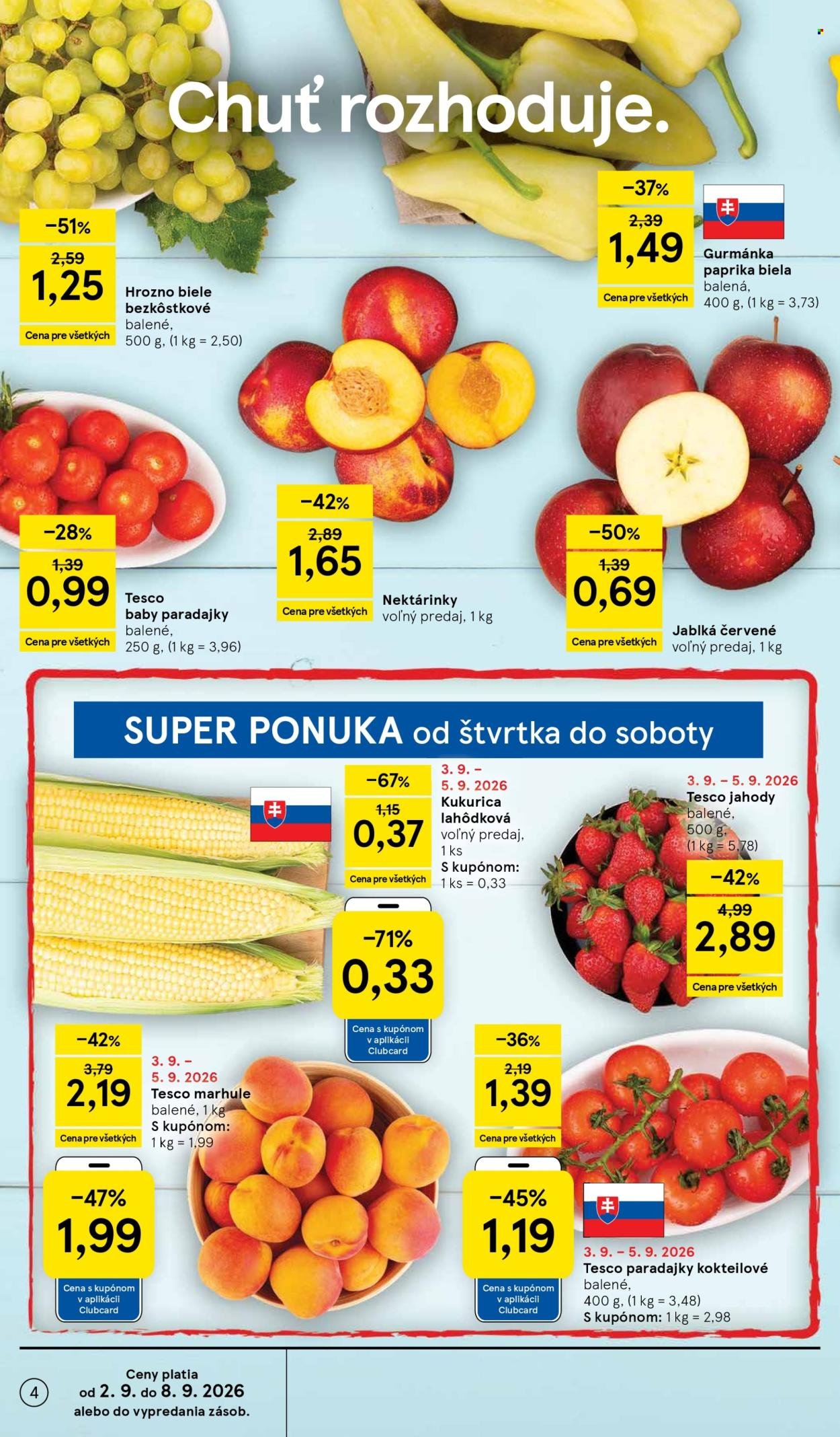 TESCO leták - Od stredy 2.9.2026