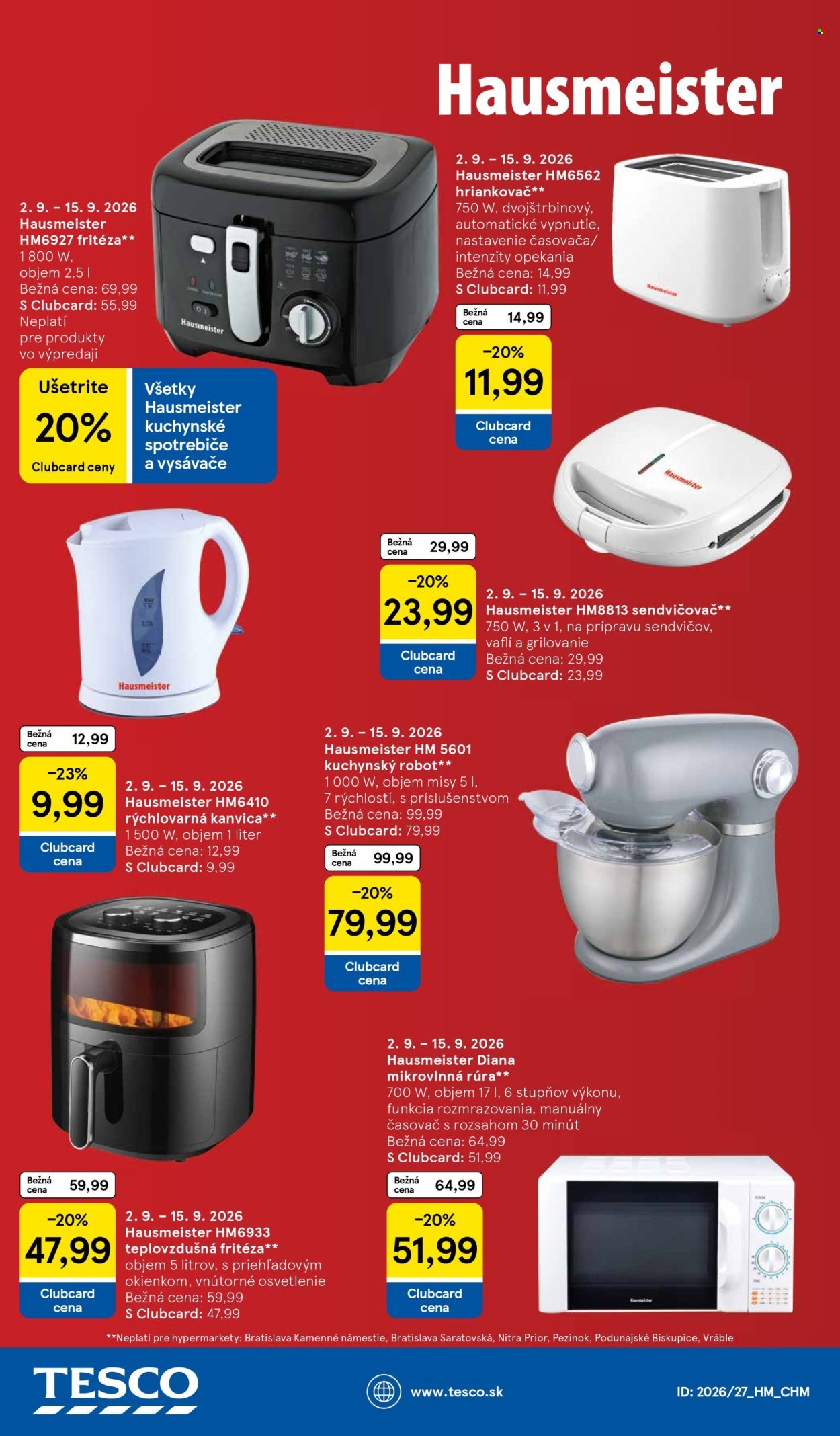 TESCO leták - Od stredy 2.9.2026
