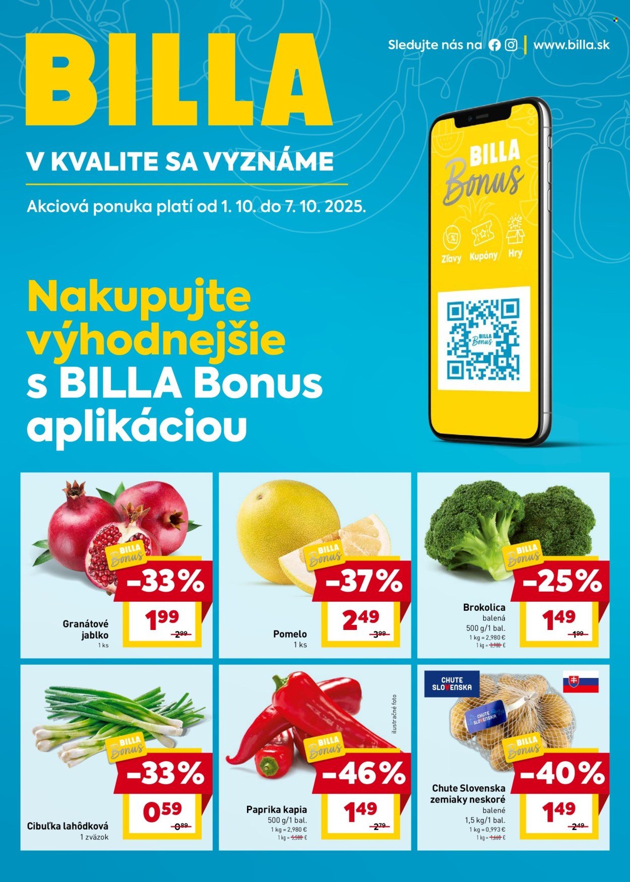 BILLA leták - Bonus leták (2025-10-01 - 2025-10-07) | 1