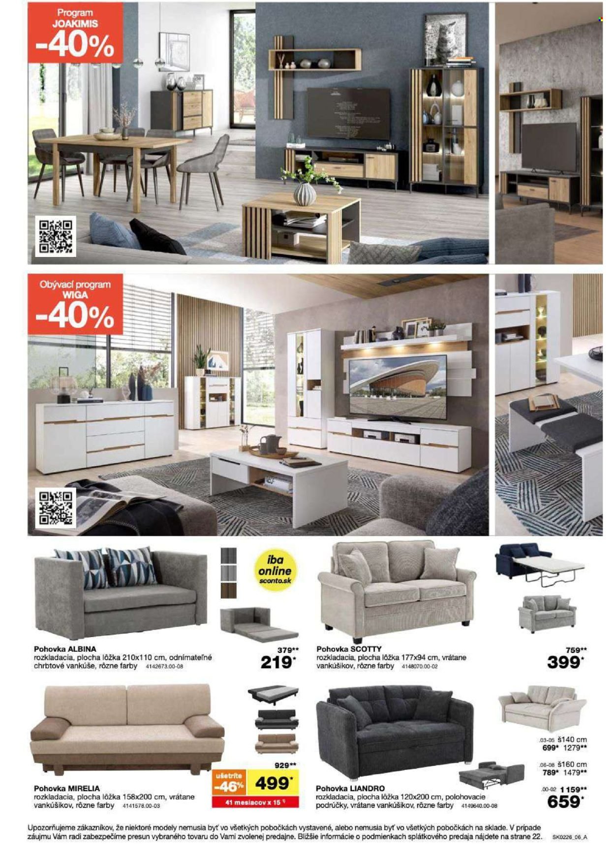 SCONTO NÁBYTOK leták - -40% na sedacie súpravy, pohovky, kreslá (2026-01-21 - 2026-02-01) | 6
