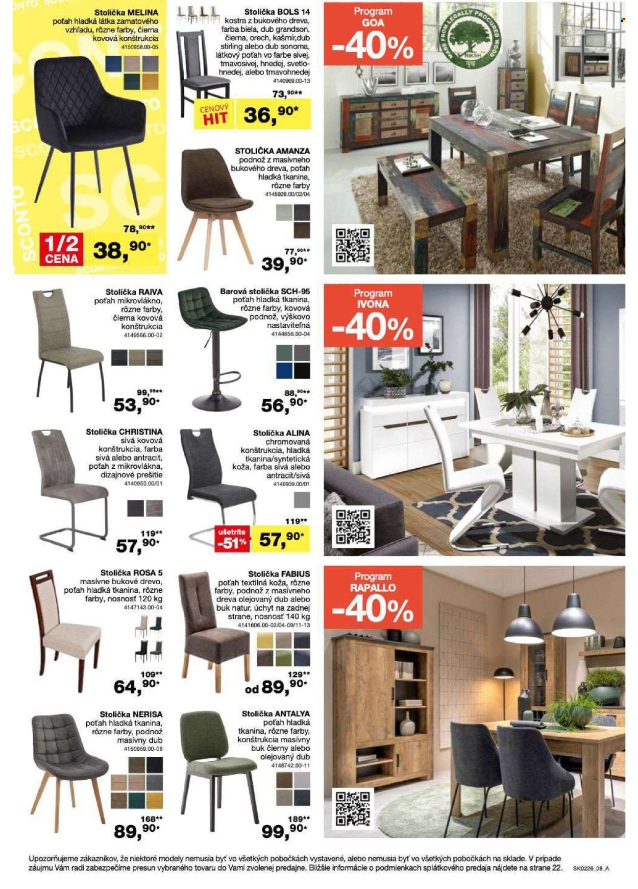 SCONTO NÁBYTOK leták - -40% na sedacie súpravy, pohovky, kreslá (2026-01-21 - 2026-02-01) | 8