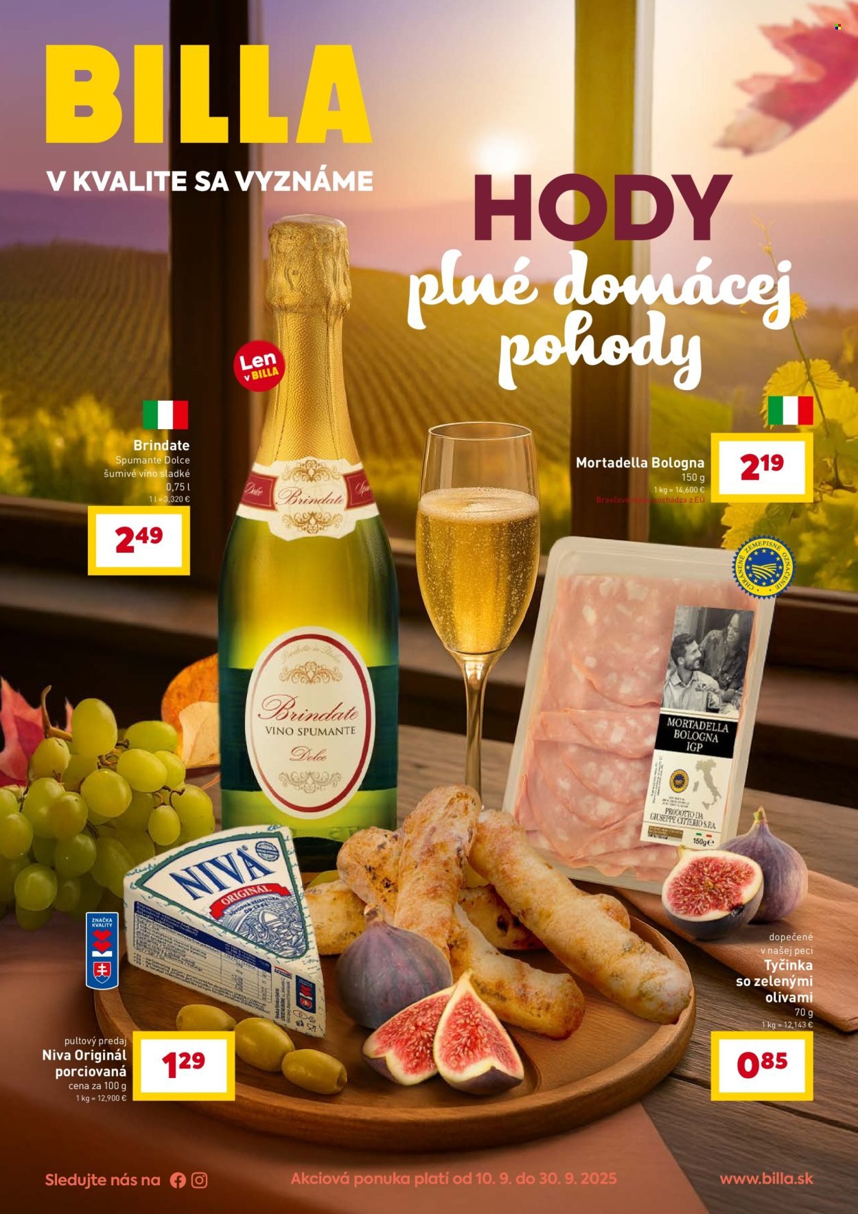 BILLA leták - Hody plné domácej pohody (2025-09-10 - 2025-09-30) | 1
