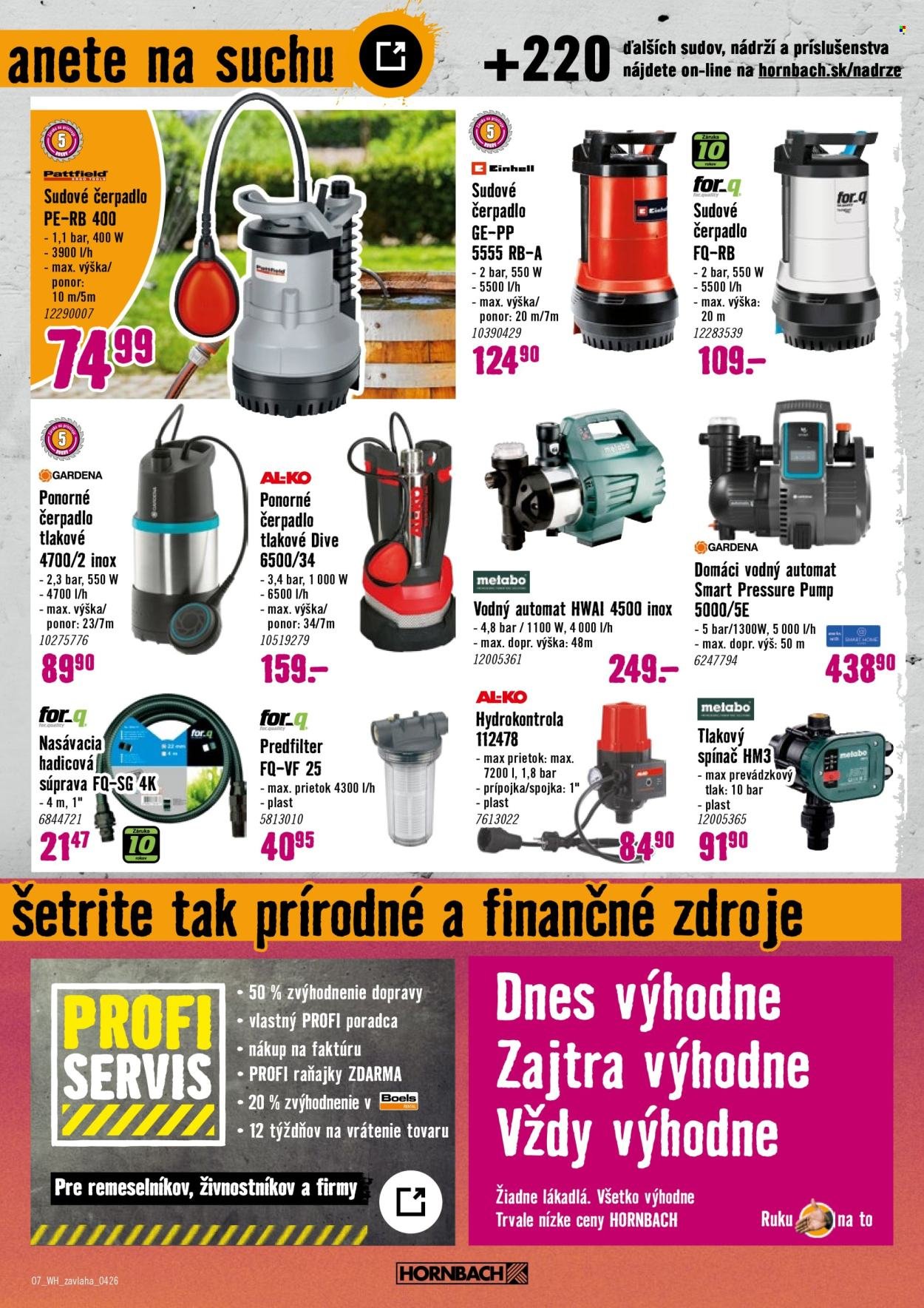 HORNBACH leták - Váš ďalší projekt - Zavlažovanie (2026-04-08 - 2026-04-22) | 7