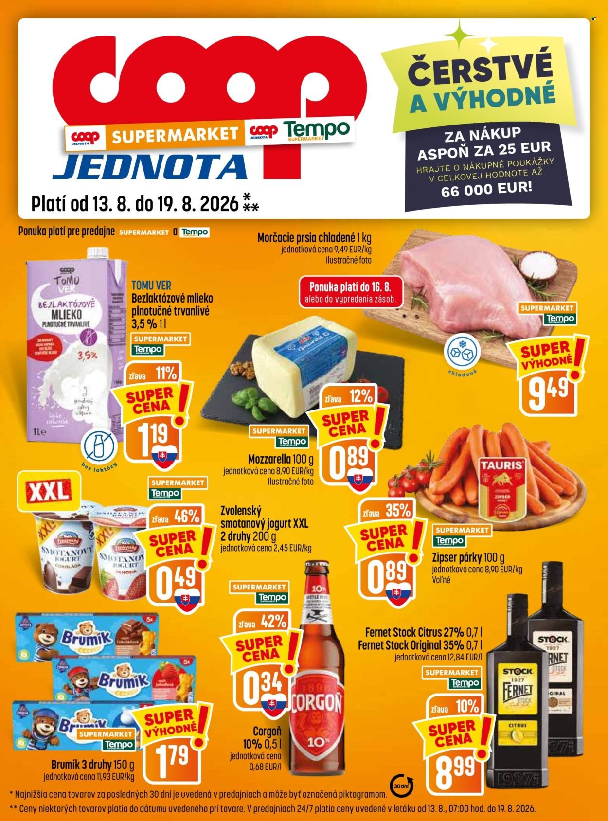 COOP JEDNOTA leták - Od štvrtka 13.8.2026
