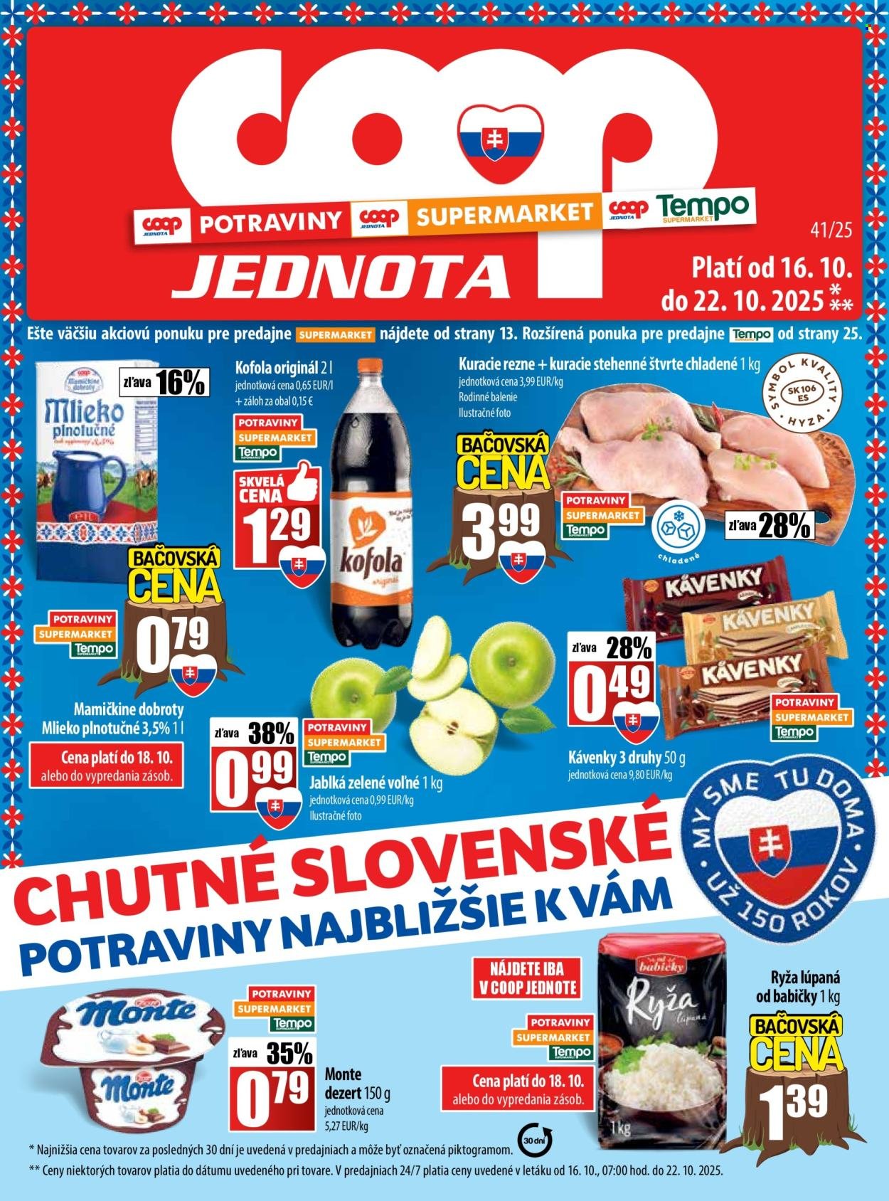 COOP JEDNOTA leták - Od štvrtka 16.10.2025 (2025-10-16 - 2025-10-22) | 1