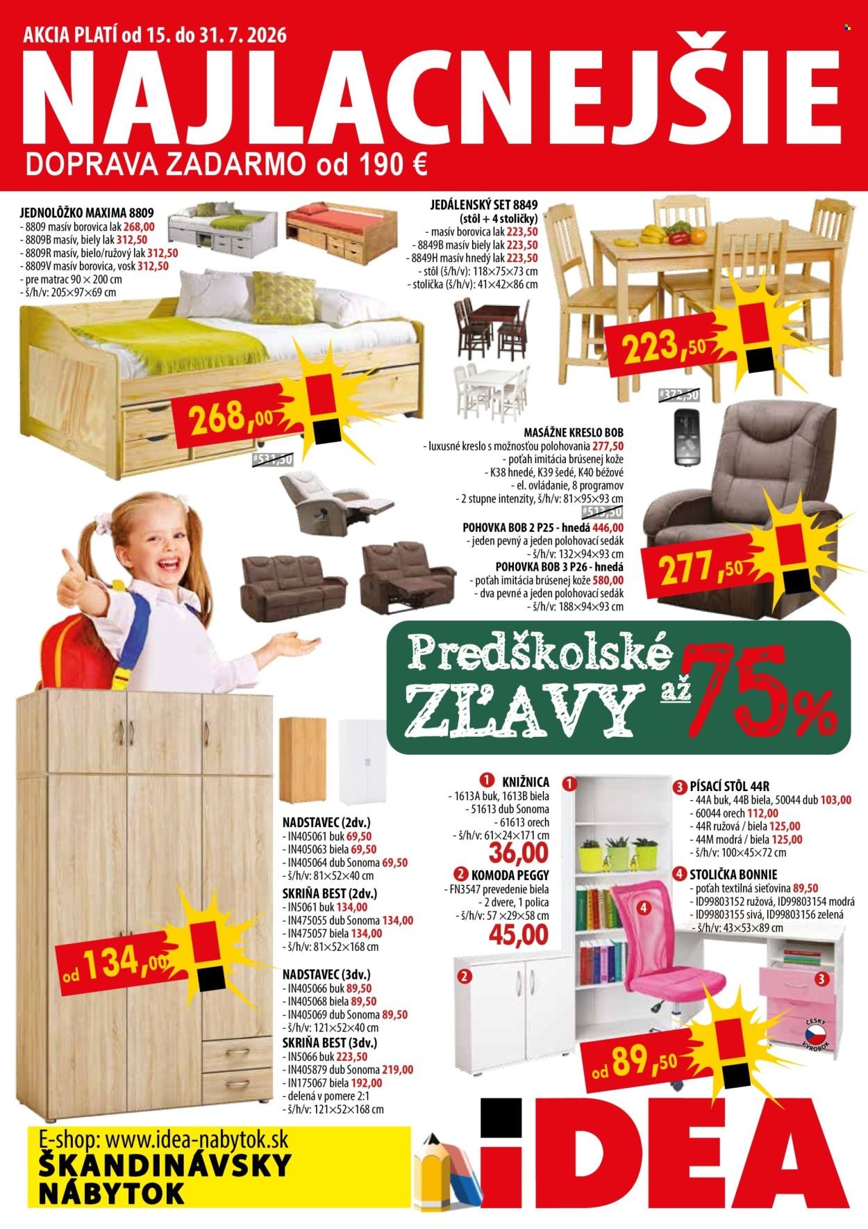IDEA NÁBYTOK leták - Od stredy 15.7.2026