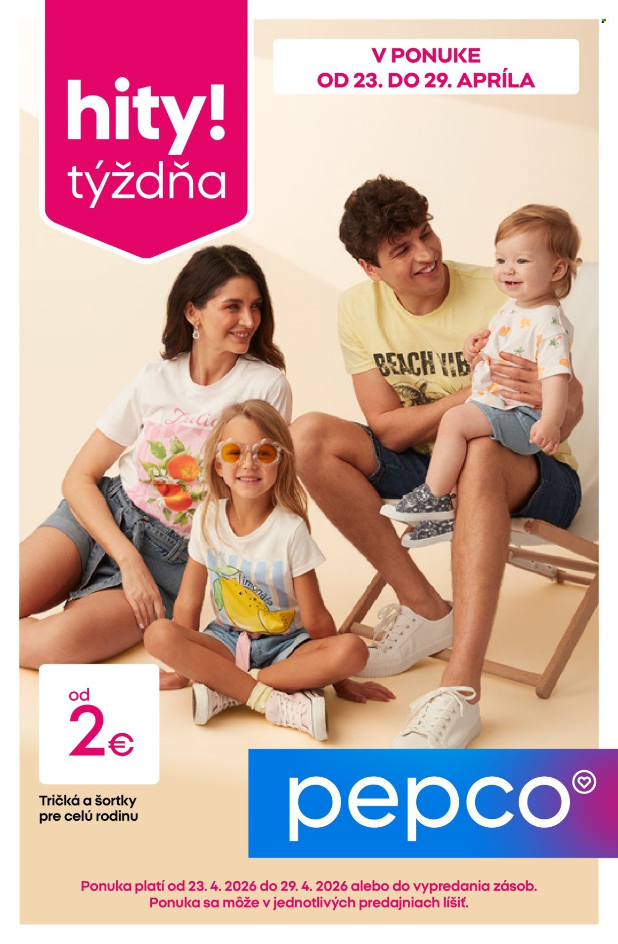 PEPCO leták - Tričká a šortky (2026-04-23 - 2026-04-29) | 1