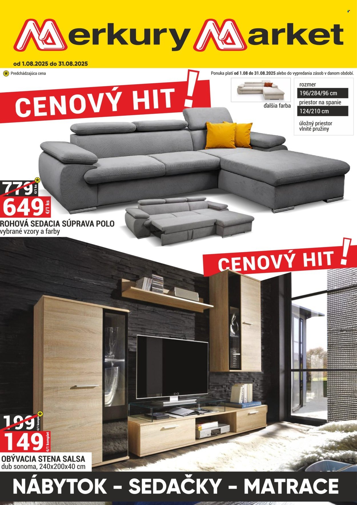 MERKURY MARKET leták - CENOVÝ HIT! (2025-08-01 - 2025-08-31) | 1