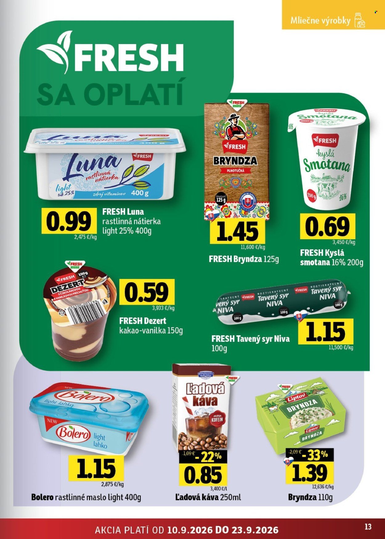 FRESH leták - Stredné a západné Slovensko