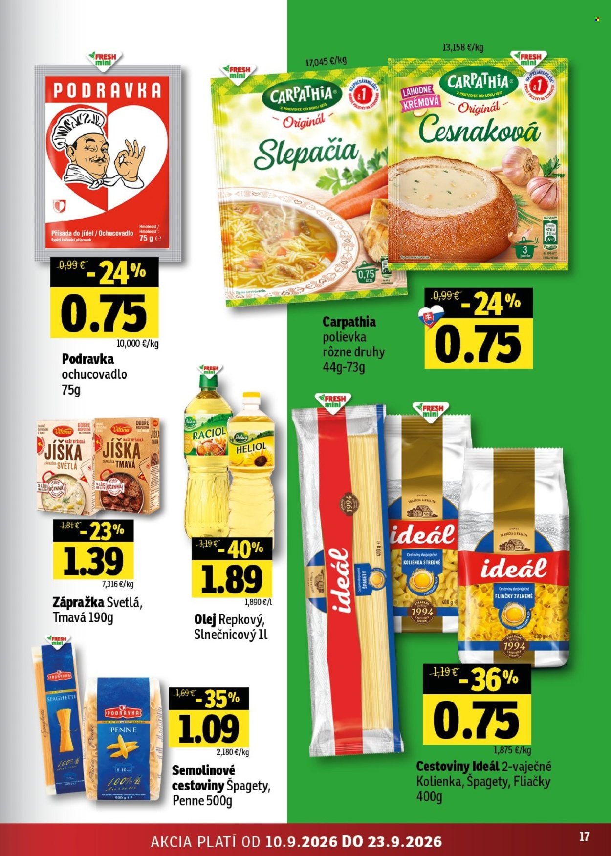 FRESH leták - Stredné a západné Slovensko