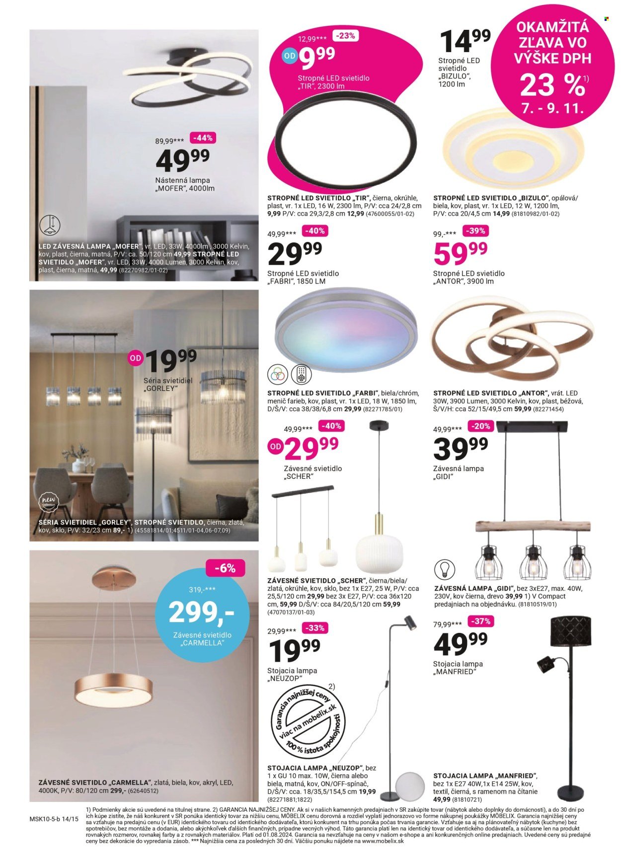 MÖBELIX leták - OKAMŽITÁ ZĽAVA VO VÝŠKE DPH - 23% (2025-10-27 - 2025-11-09) | 14