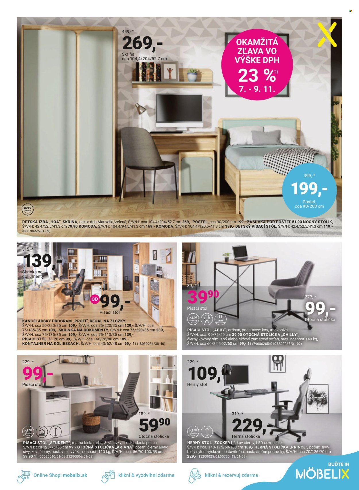 MÖBELIX leták - OKAMŽITÁ ZĽAVA VO VÝŠKE DPH - 23% (2025-10-27 - 2025-11-09) | 9