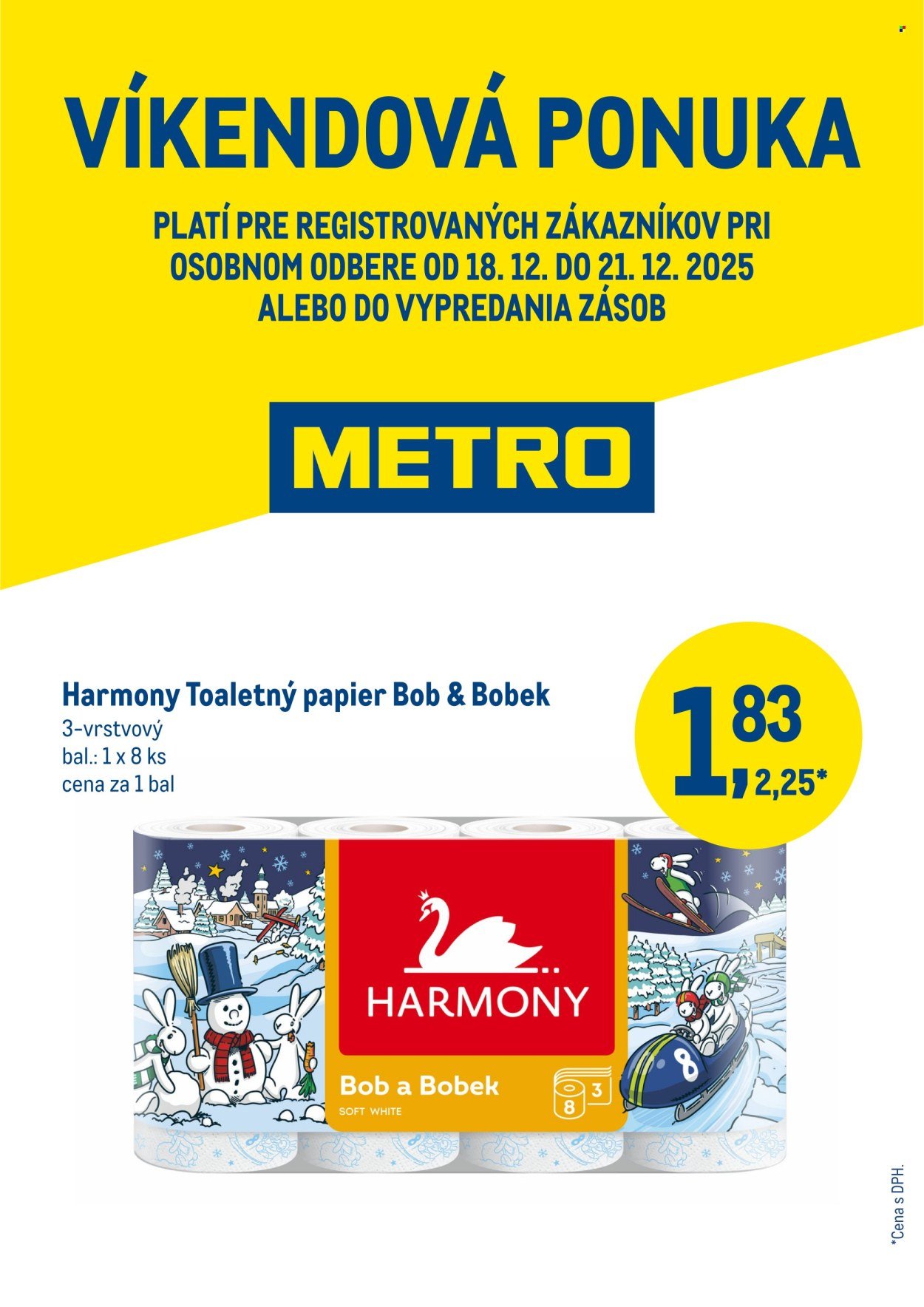 METRO leták - Víkendová ponuka - toaletný papier (2025-12-18 - 2025-12-21) | 1
