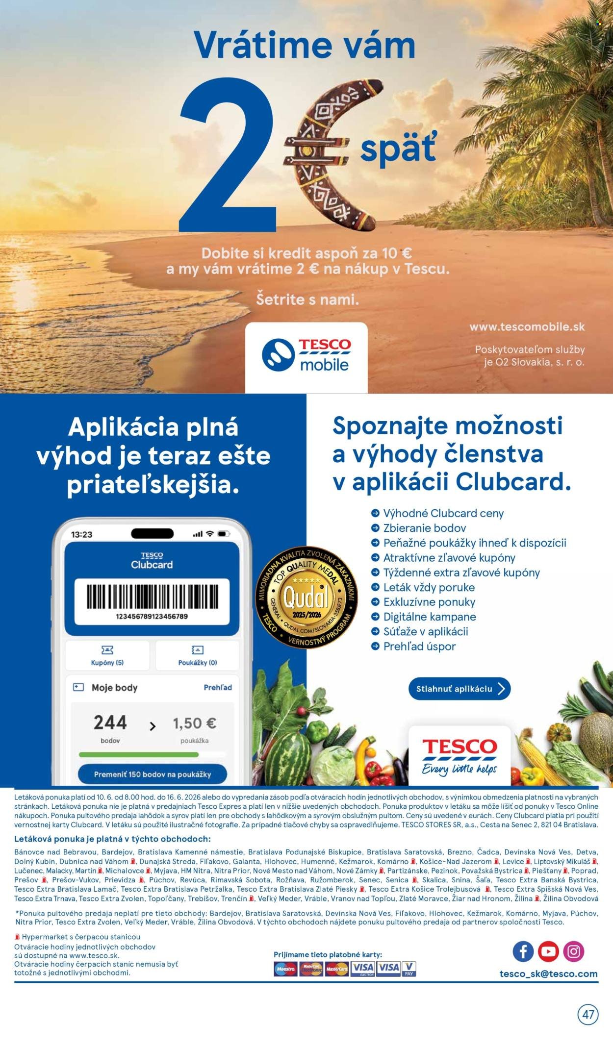TESCO leták - Od stredy 10.6.2026