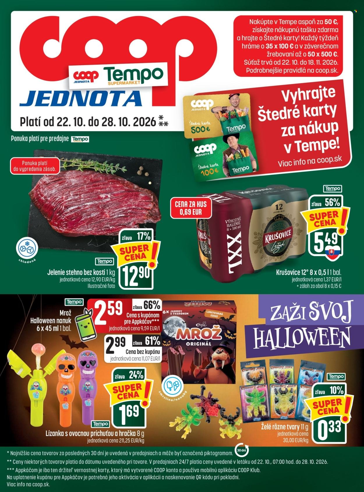 COOP JEDNOTA leták - Od štvrtka 22.10.2026