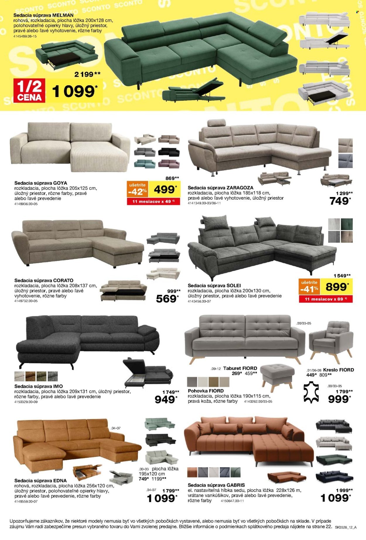 SCONTO NÁBYTOK leták - Od stredy 11.2.2026 (2026-02-11 - 2026-03-03) | 12