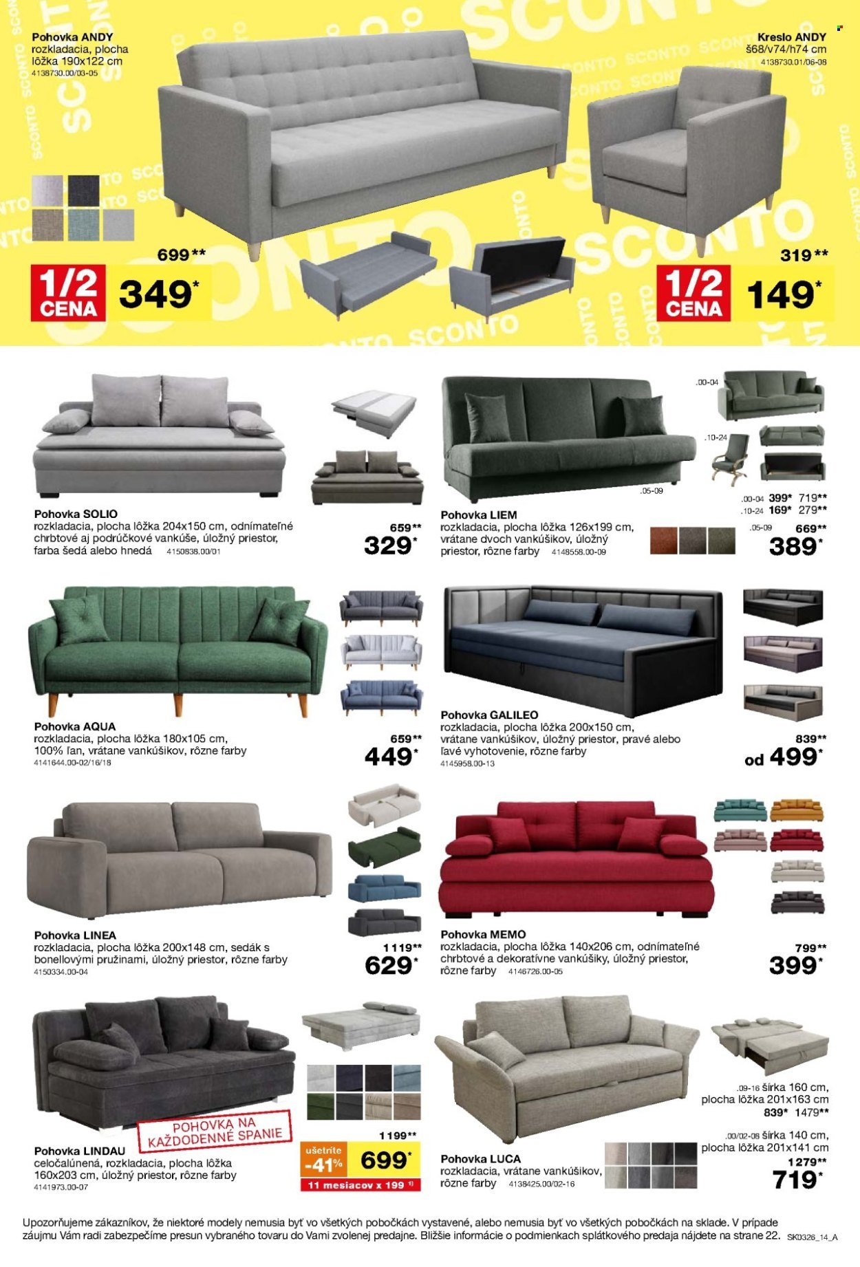 SCONTO NÁBYTOK leták - Od stredy 11.2.2026 (2026-02-11 - 2026-03-03) | 14