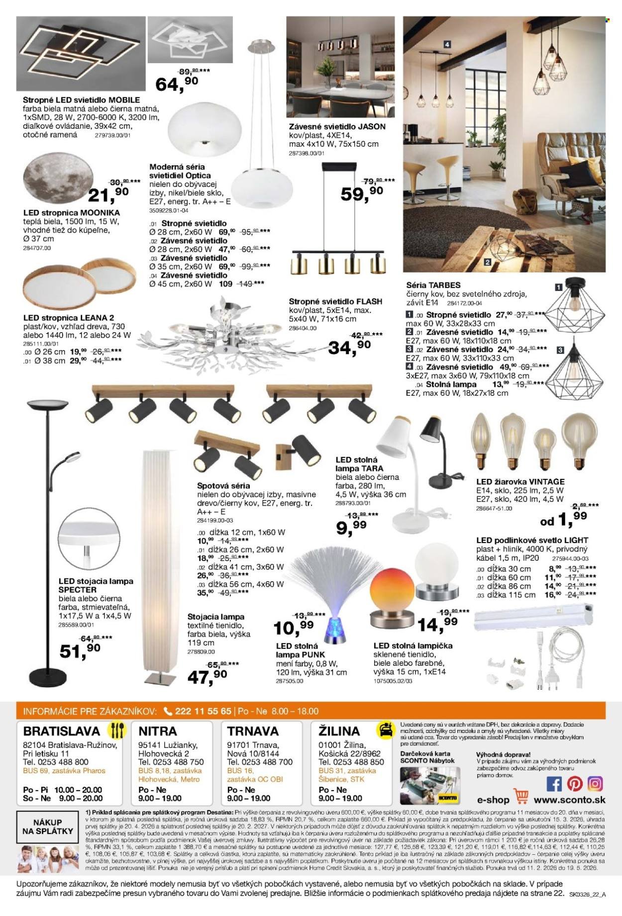 SCONTO NÁBYTOK leták - Od stredy 11.2.2026 (2026-02-11 - 2026-03-03) | 22