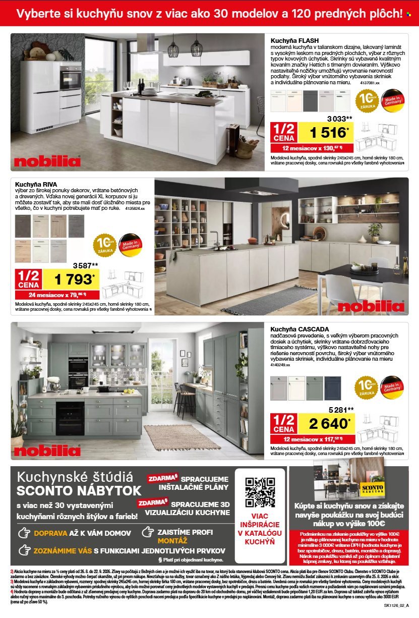 SCONTO NÁBYTOK leták - Od stredy 26.8.2026