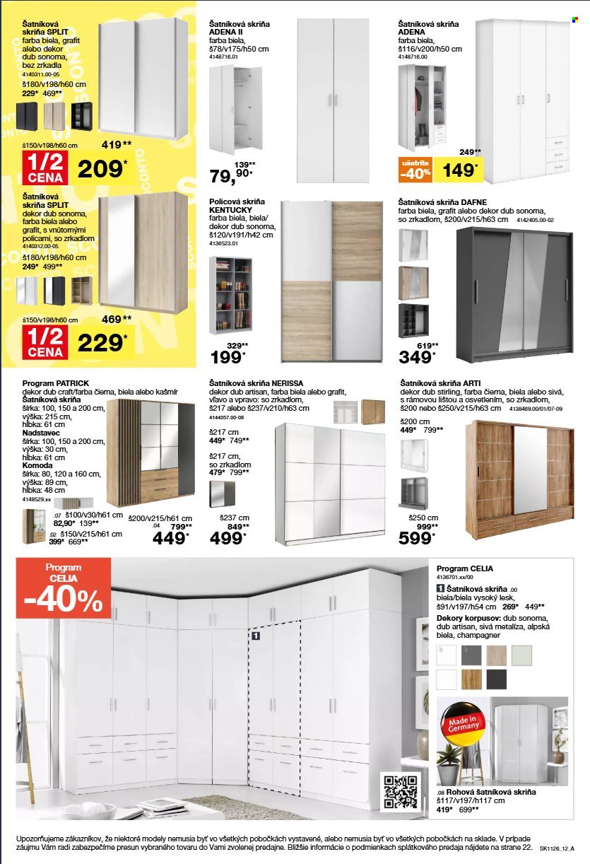 SCONTO NÁBYTOK leták - Od stredy 26.8.2026
