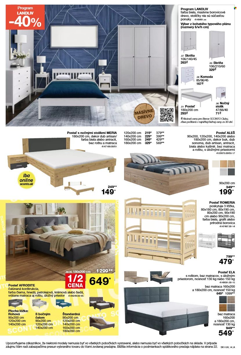 SCONTO NÁBYTOK leták - Od stredy 26.8.2026