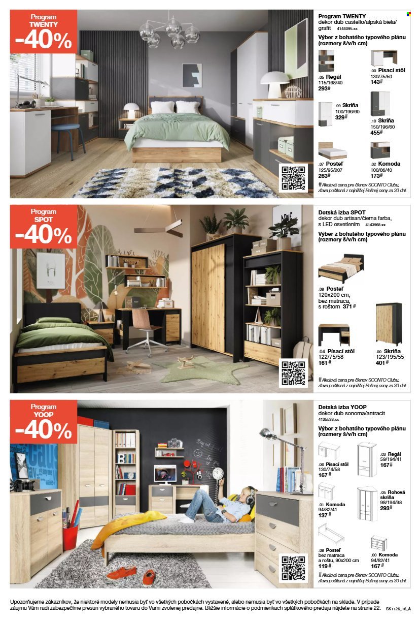 SCONTO NÁBYTOK leták - Od stredy 26.8.2026