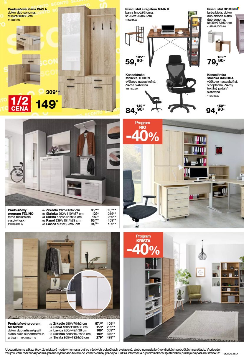 SCONTO NÁBYTOK leták - Od stredy 26.8.2026