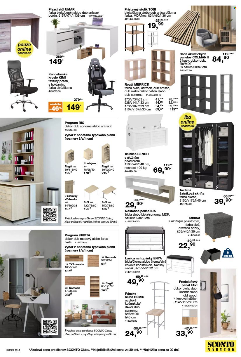 SCONTO NÁBYTOK leták - Od stredy 26.8.2026