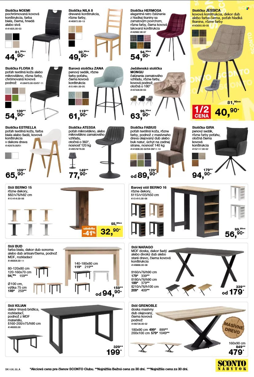 SCONTO NÁBYTOK leták - Od stredy 26.8.2026