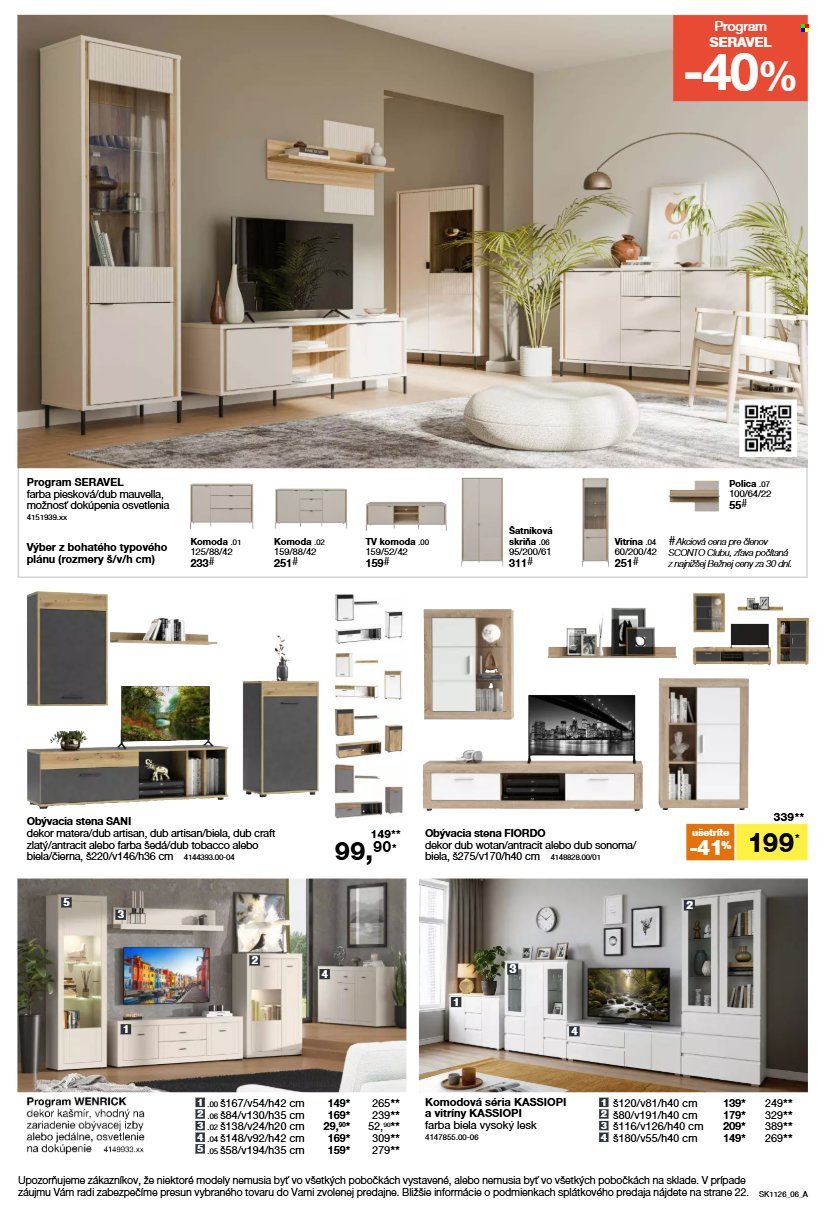 SCONTO NÁBYTOK leták - Od stredy 26.8.2026