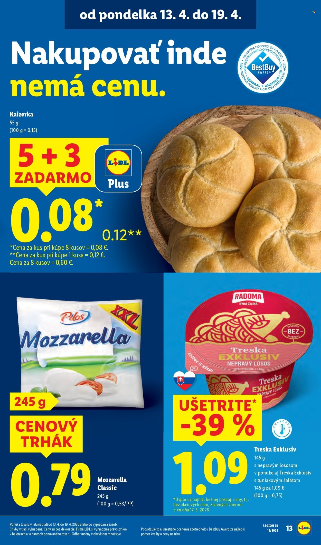 LIDL leták - Od pondelka 13.4.2026 (2026-04-13 - 2026-04-19) | 15