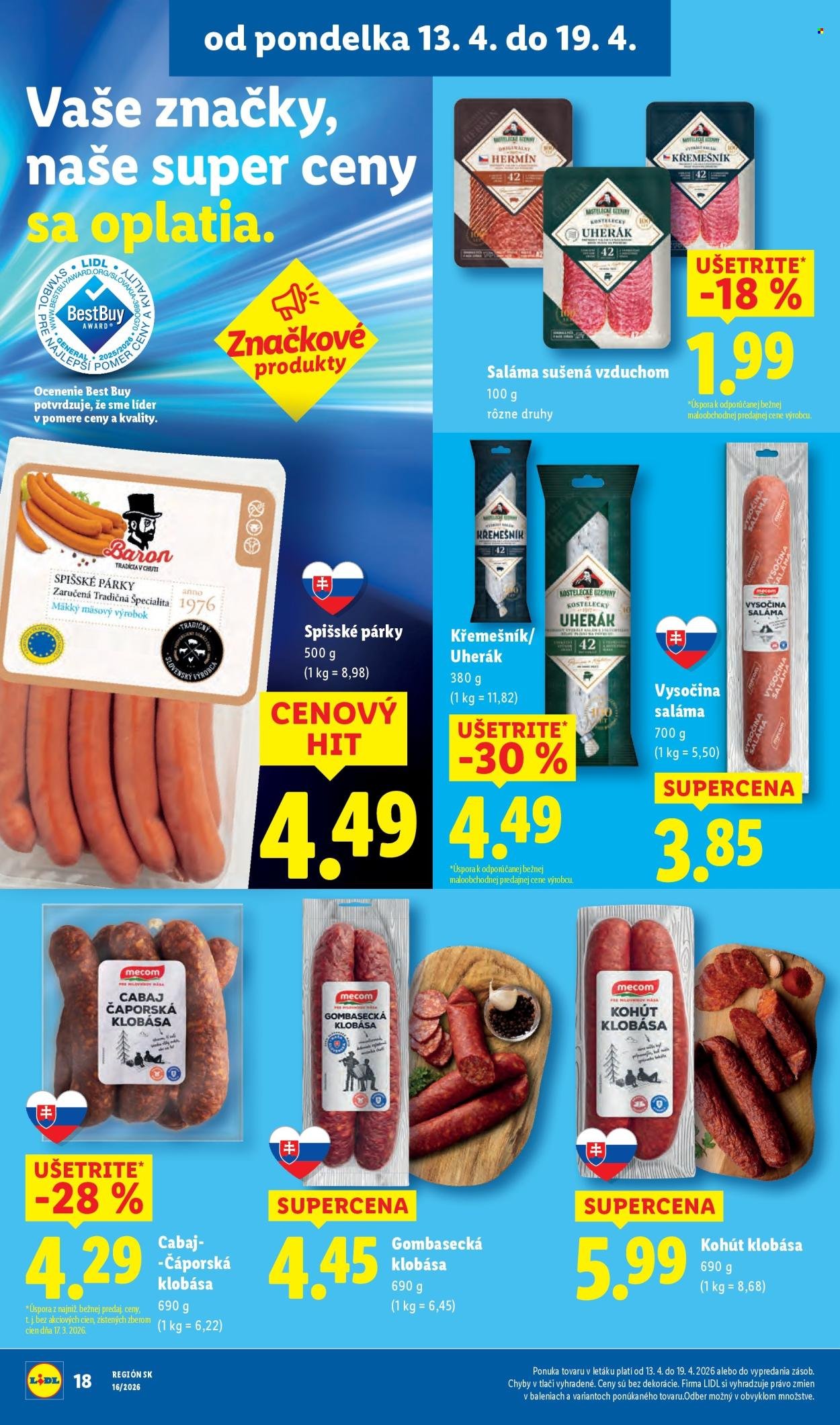 LIDL leták - Od pondelka 13.4.2026 (2026-04-13 - 2026-04-19) | 20